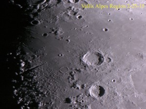 Vallis Alpes region on the Moon